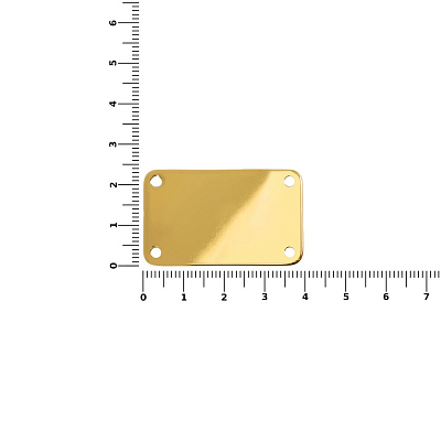 Шильдик металлический Furo, золотистый глянцевый