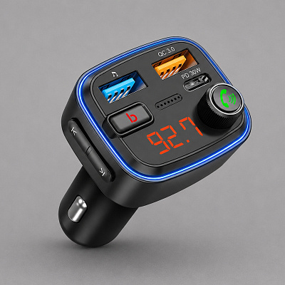 FM-трансмиттер Wave Pro, QC/PD, LED, 48Вт, ENC, Bass boost (Чёрный) FM-трансмиттер Wave Pro, QC/PD, LED, 48Вт, ENC, Bass boost (Чёрный)