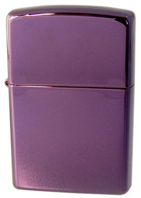 Зажигалка ZIPPO Classic с покрытием Abyss™, латунь/сталь, фиолетовая с логотипом, 38x13x57 мм (Фиолетовый)