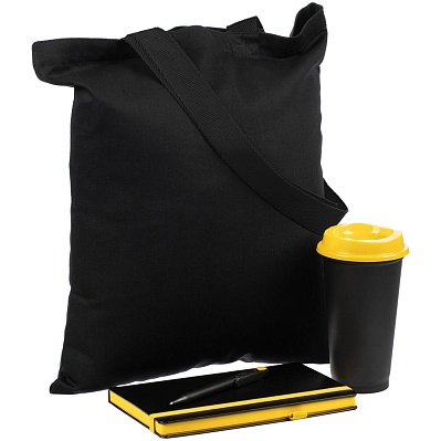 Набор Velours Bag, черный с желтым (Желтый)