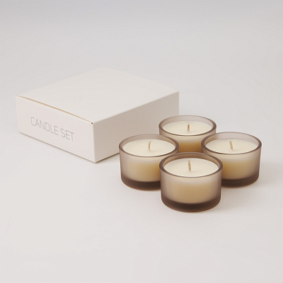 Набор ароматических свечей Sento, бежевый