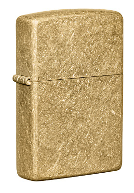 Зажигалка ZIPPO Classic с покрытием Tumbled Brass, латунь/сталь, золотистая, матовая, 38x13x57 мм (Золотистый)