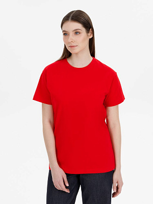 Футболка унисекс T-Bolka 180, белая (Красный)