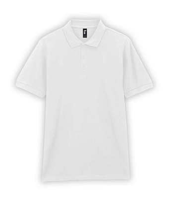 Футболка поло PREMIUM COTTON ADULT DOUBLE PIQUE, БЕЛЫЙ S (Белый)