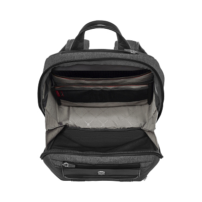 Рюкзак VICTORINOX Architecture Urban2 City Backpack 14'', серый, полиэстер / кожа, 30x19x42 см, 17 л