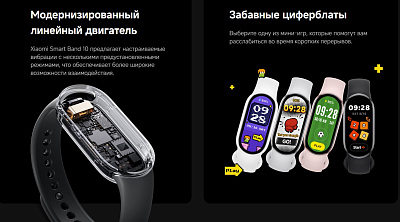 Смарт-браслет Xiaomi Smart Band 10, розовый