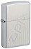 Зажигалка ZIPPO Logo с покрытием Satin Chrome, латунь/сталь, серебристая, матовая, 38x13x57 мм - Фото 1