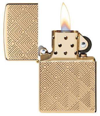 Зажигалка ZIPPO Armor® с покрытием High Polish Brass, латунь/сталь, золотистая, 38x13x57 мм