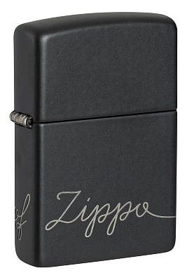 Зажигалка ZIPPO Classic с покрытием Black Matte, латунь/сталь, черная, матовая, 38x13x57 мм (Черный)