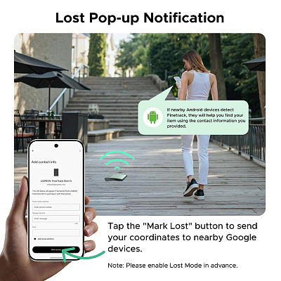 Метка для поиска вещей UGREEN FineTrack Slim G (Android Only)