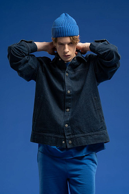 Куртка джинсовая O1, темно-синяя (Темно-синий)