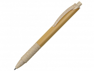 Ручка из бамбука и переработанной пшеницы шариковая Nara (Дерево/бежевый)