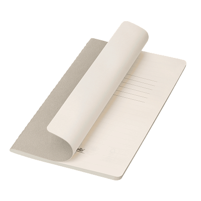 Блокнот Corsa slim, светло-серый (Светло-серый, бежевый, серый)