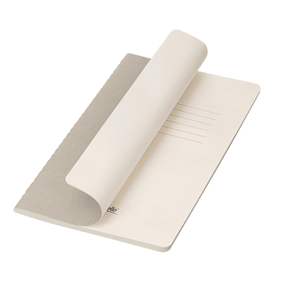 Блокнот Corsa slim, серый (Серый, бежевый)