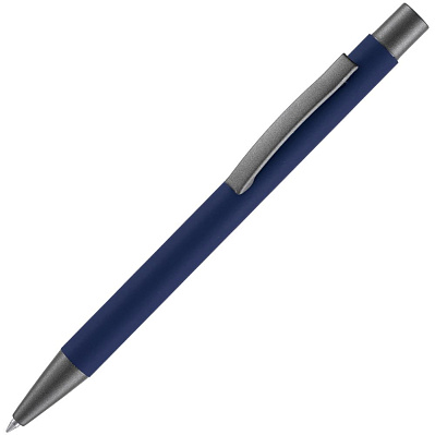 Ручка шариковая Atento Soft Touch, темно-синяя (Темно-синий)