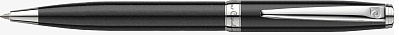 Ручка шариковая Pierre Cardin LEO 750. Цвет - черный.Упаковка Е-2. (Серебристый)