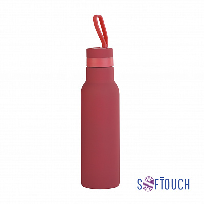Бутылка для воды "Фитнес" 700 мл, покрытие soft touch  (Красный)