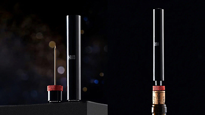 Портативный пневматический штопор HuoHou Portable pneumatic bottle opener, черный