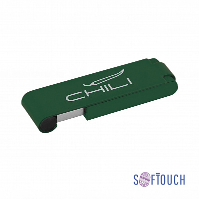 Флеш-карта "Case" 8GB, покрытие soft touch  (Темно-зеленый)