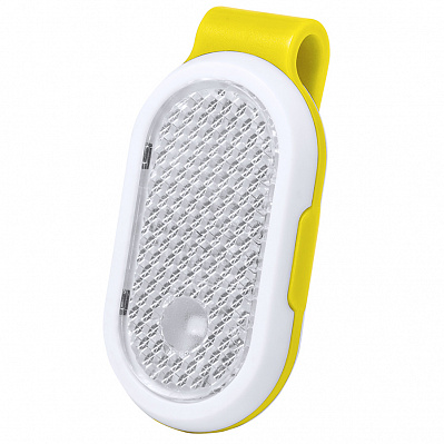 Светоотражатель с фонариком на клипсе HESPAR (Желтый)