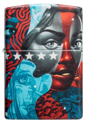 Зажигалка Zippo Tristan Eaton с покрытием White Matte, латунь/сталь, разноцветная, 38x13x57 мм