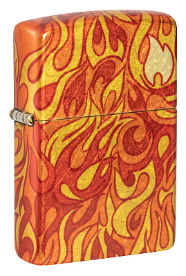 Зажигалка ZIPPO Fire с покрытием 540 Tumbled Brass, латунь/сталь, разноцветная, 38x13x57 мм (Разноцветный)