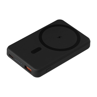 Внешний аккумулятор Ларго PD (Largo PD) 5000mAh с функцией беспроводной зарядки 15W, черный (Чёрный)