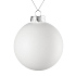 Елочный шар Finery Matt, 10 см, матовый белый - Фото 1