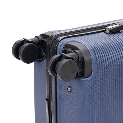 Чемодан TORBER Onego, синий, ABS-пластик, 59,5 х 39,5 х 24 см, 46 л