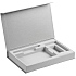 Коробка Silk с ложементом под ежедневник 10x16 см, аккумулятор и ручку, серебристая - Фото 2