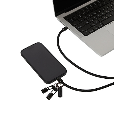 Кабель-ланьярд Волтрикс (Voltrix), черный