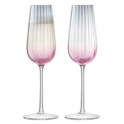 Набор из 2 бокалов для шампанского Dusk  с серым (Розовый)