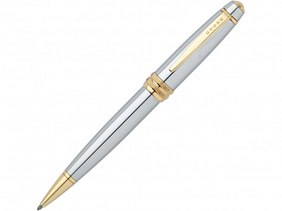 Ручка металическая шариковая Bailey (Серебристый/золотистый)