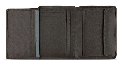 Портмоне BUGATTI Bomba, с защитой данных RFID, коричневое, кожа козы/полиэстер, 10х2х12,5 см