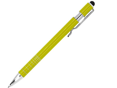 Ручка-стилус металлическая шариковая BORNEO (Желтый)