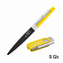 Набор ручка + флеш-карта 8 Гб в футляре, черный/желтый, покрытие soft touch #, черный с желтым - Фото 2