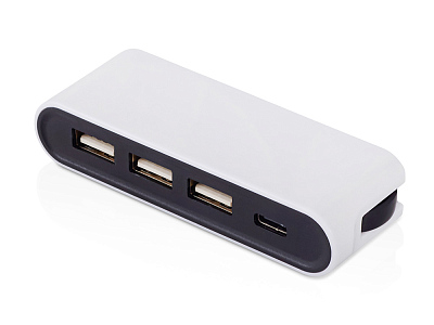 USB-хаб Hubix с коннектором 2-в-1 USB-C и USB-A, 2.0 (Белый)