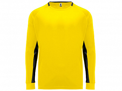 Футболка с длинным рукавом Porto мужская (Желтый/черный)
