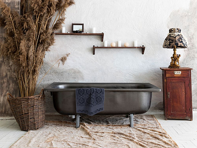 Полотенце Velin, среднее, темно-серое