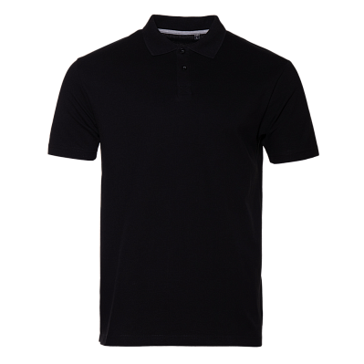 Рубашка поло унисекс хлопок 100%, 185, 04B (Чёрный)