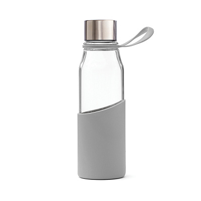 Бутылка для воды VINGA Lean из боросиликатного стекла, 550 мл (Серый;)