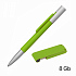 Набор ручка "Clas" + флеш-карта "Case" 8 Гб в футляре, покрытие soft touch, зеленое яблоко - Фото 2