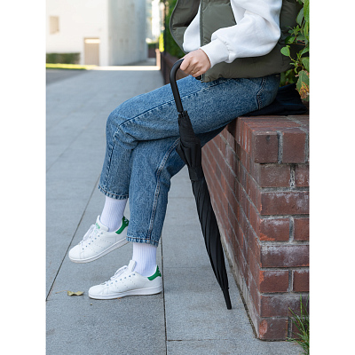 Зонт-трость Бергвинд (Bergwind), черный