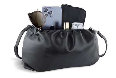 Сумка-пауч женская маленькая BUGATTI Mila, черная, полиуретан, 34 x 6 x 21 см