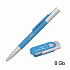 Набор ручка "Clas" + флеш-карта "Vostok" 8 Гб в футляре, покрытие soft touch, голубой - Фото 2