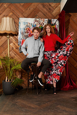 Толстовка женская Hooded Full Zip белая