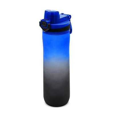 Пластиковая бутылка Verna Soft-touch, синяя (Синий)