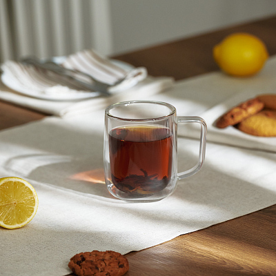 Кружка стеклянная с двойными стенками Viora