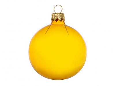 Стеклянный шар на елку Fairy tale, 6 см (Желтый полупрозрачный)