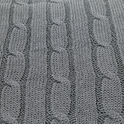 Плед Фадо (Fado) вязаный, серый (без подарочной коробки)